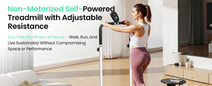 Foldable Compact Non-Electric Treadmill