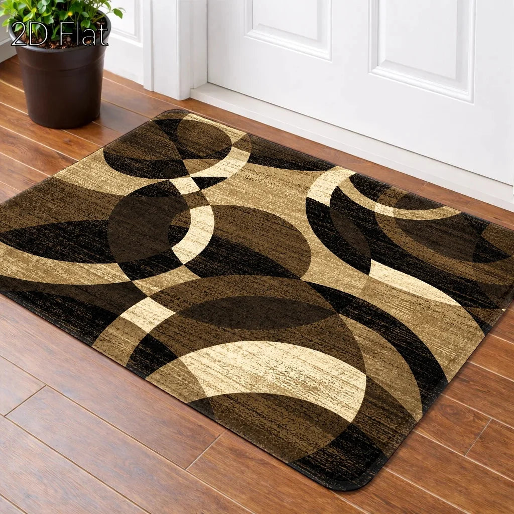 Machine Washable 2D Flat Decorative Area Rug