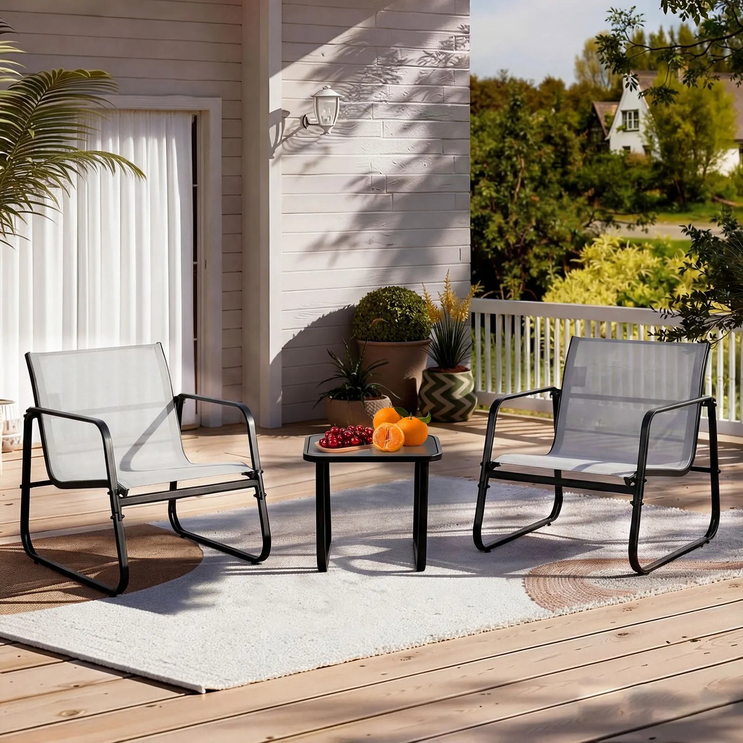 3 Pc Patio Furniture Set with Table