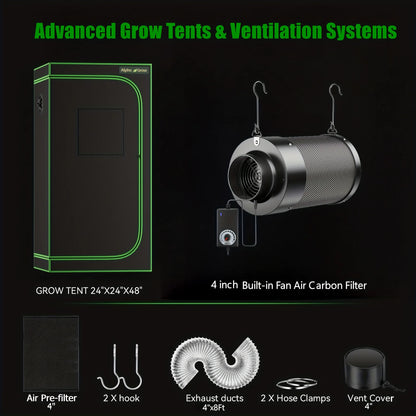 2x2 AG1000 LED Grow Tent Package