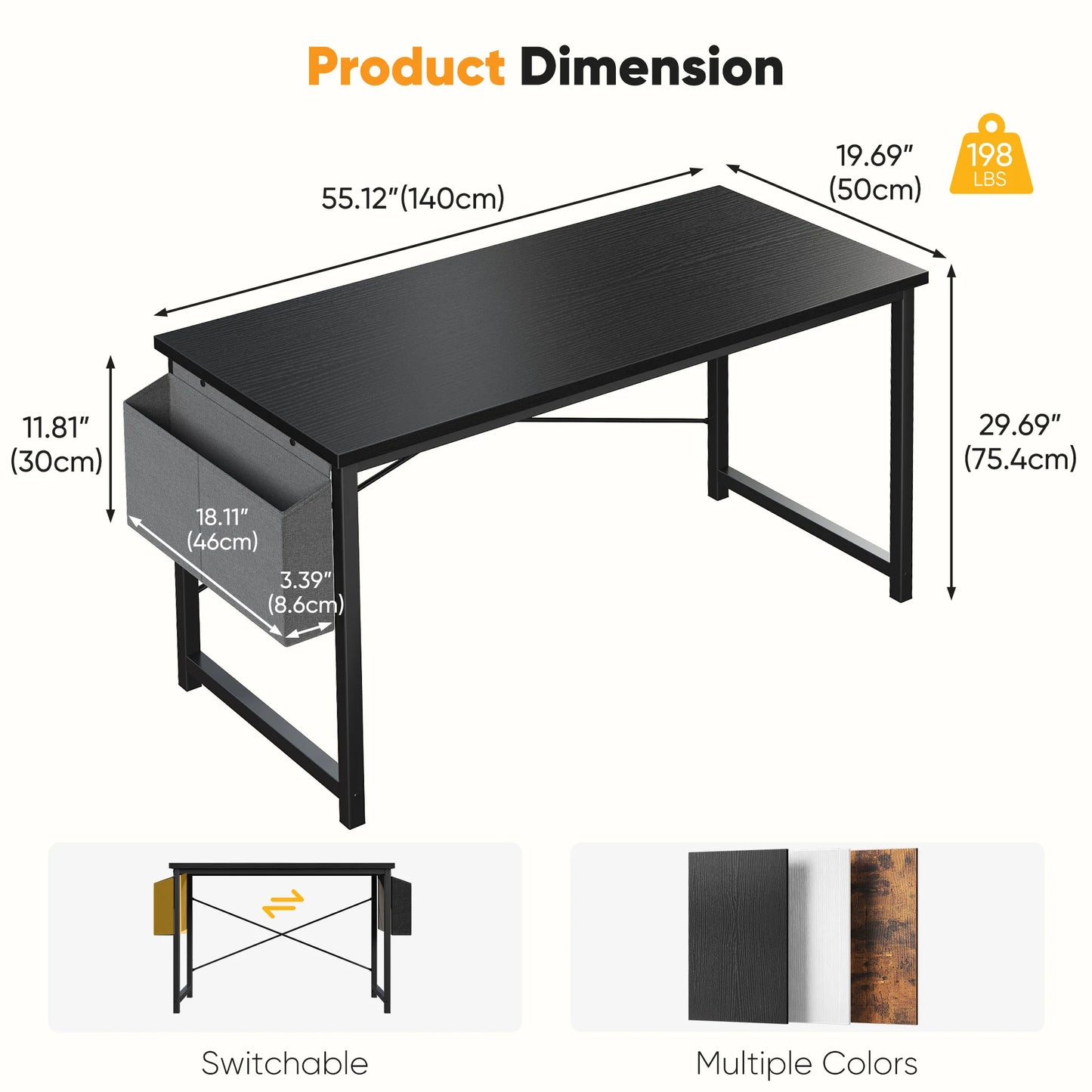 Computer Office Desk with Storage