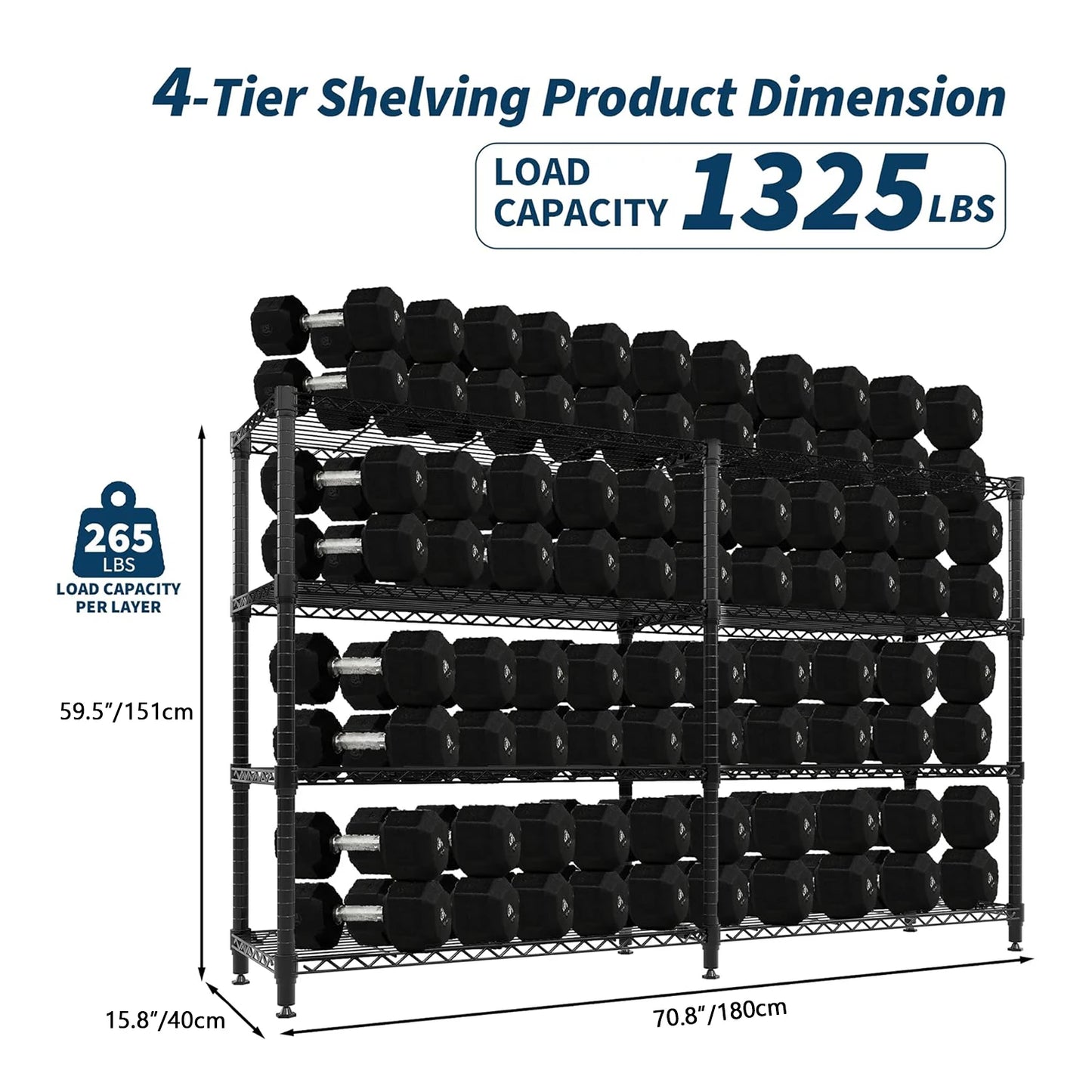 Heavy Duty Storage Shelves Tiers Metal Shelving
