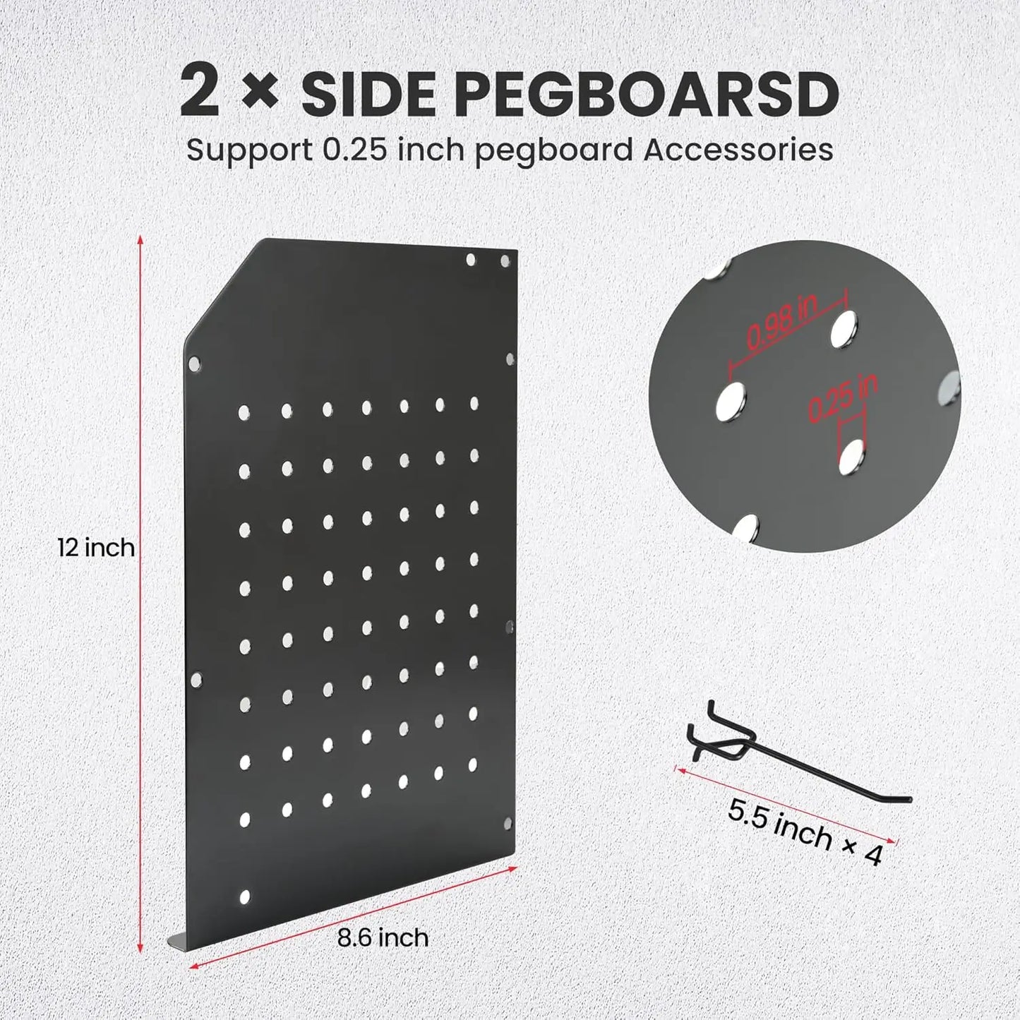 Wall Mount Tool Organizer with Drill Holder