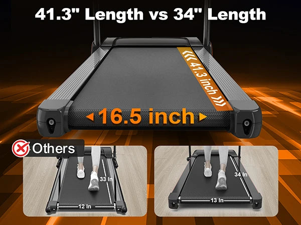Folding Treadmill 3.5 Horsepower 0.5-8.5MPH 330LBS Capacity