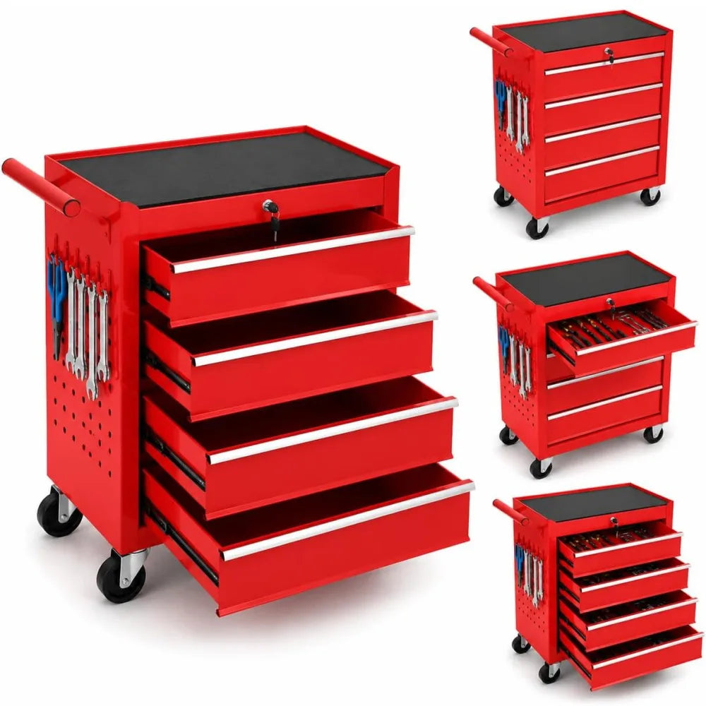 Locking 4 Drawer Rolling Tool Chest
