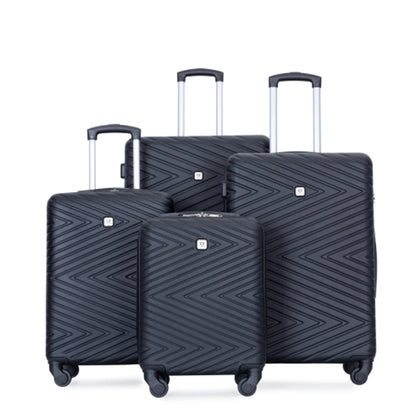 4-Piece ABS Suitcase With Spinner Wheels/Lock