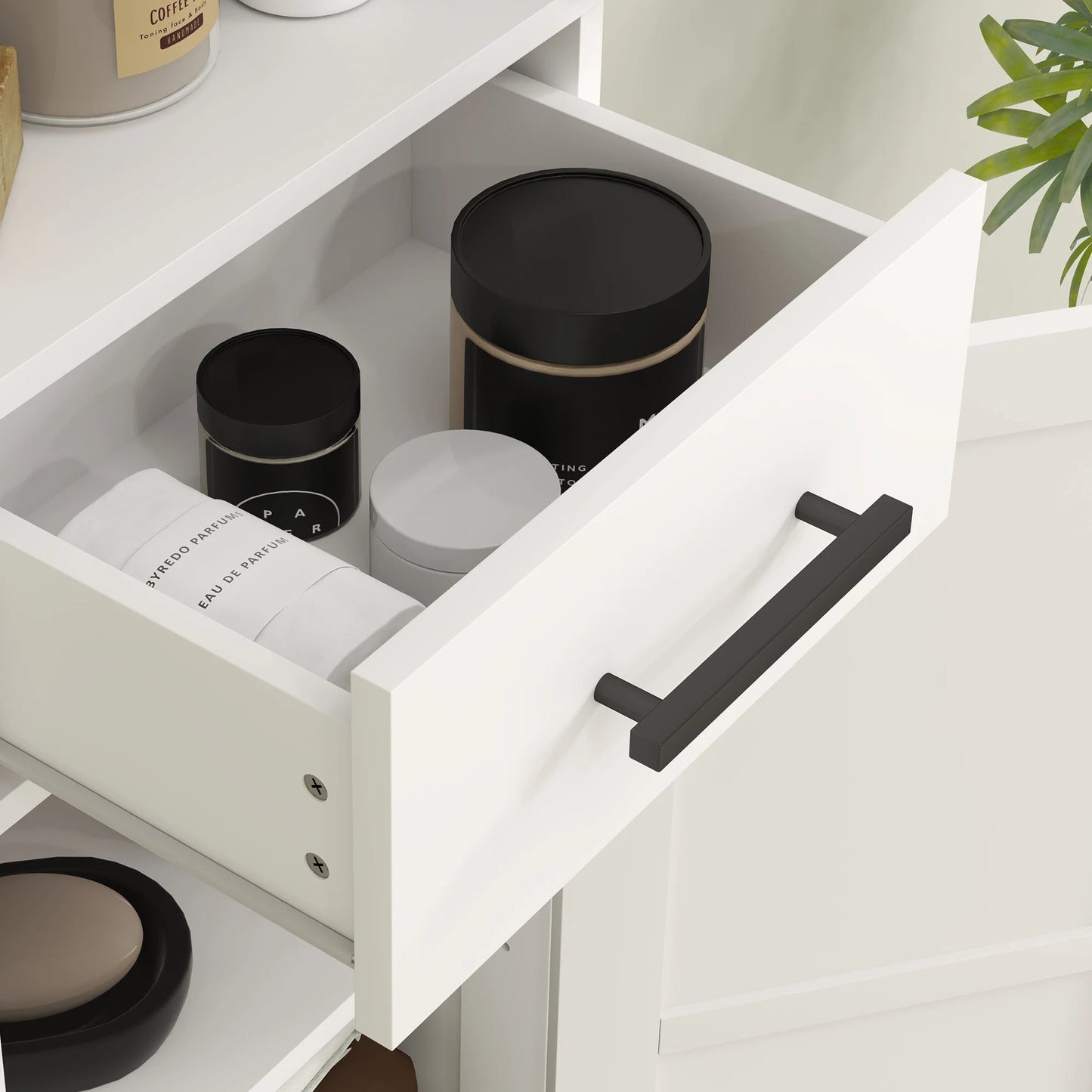 67" Tall Bathroom Storage Cabinet with Drawer