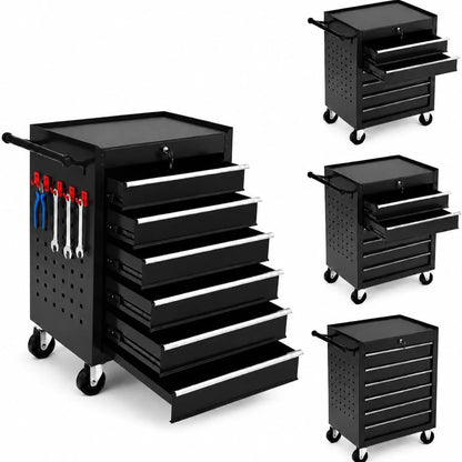 6 Drawer Rolling Tool Chest with Locking Wheels