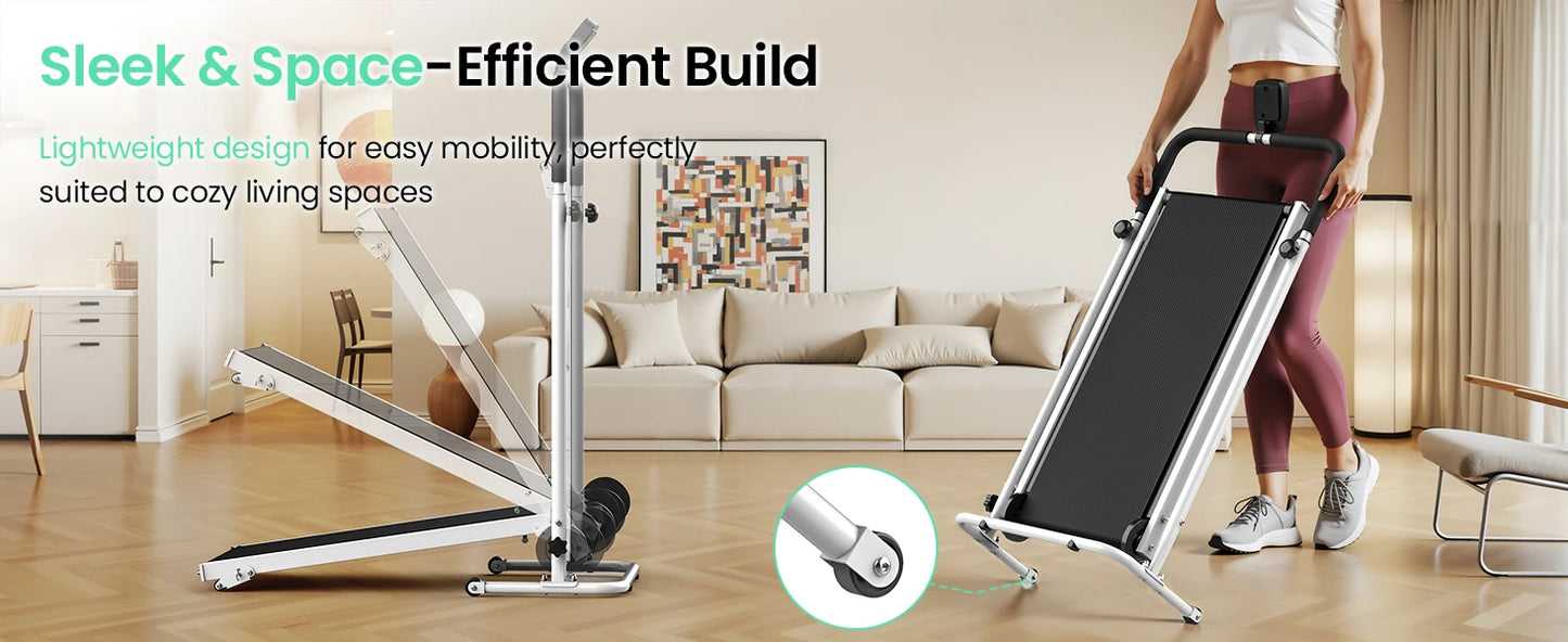 Foldable Compact Non-Electric Treadmill