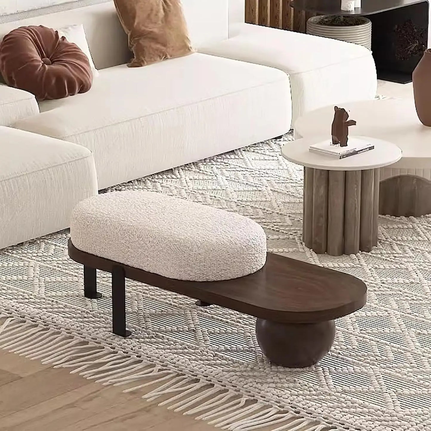 Modern Entryway Wooden Bench