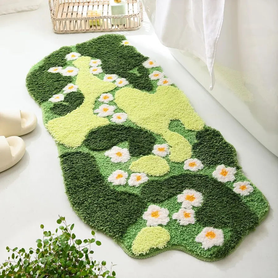 Green Bathroom Rug, Mat