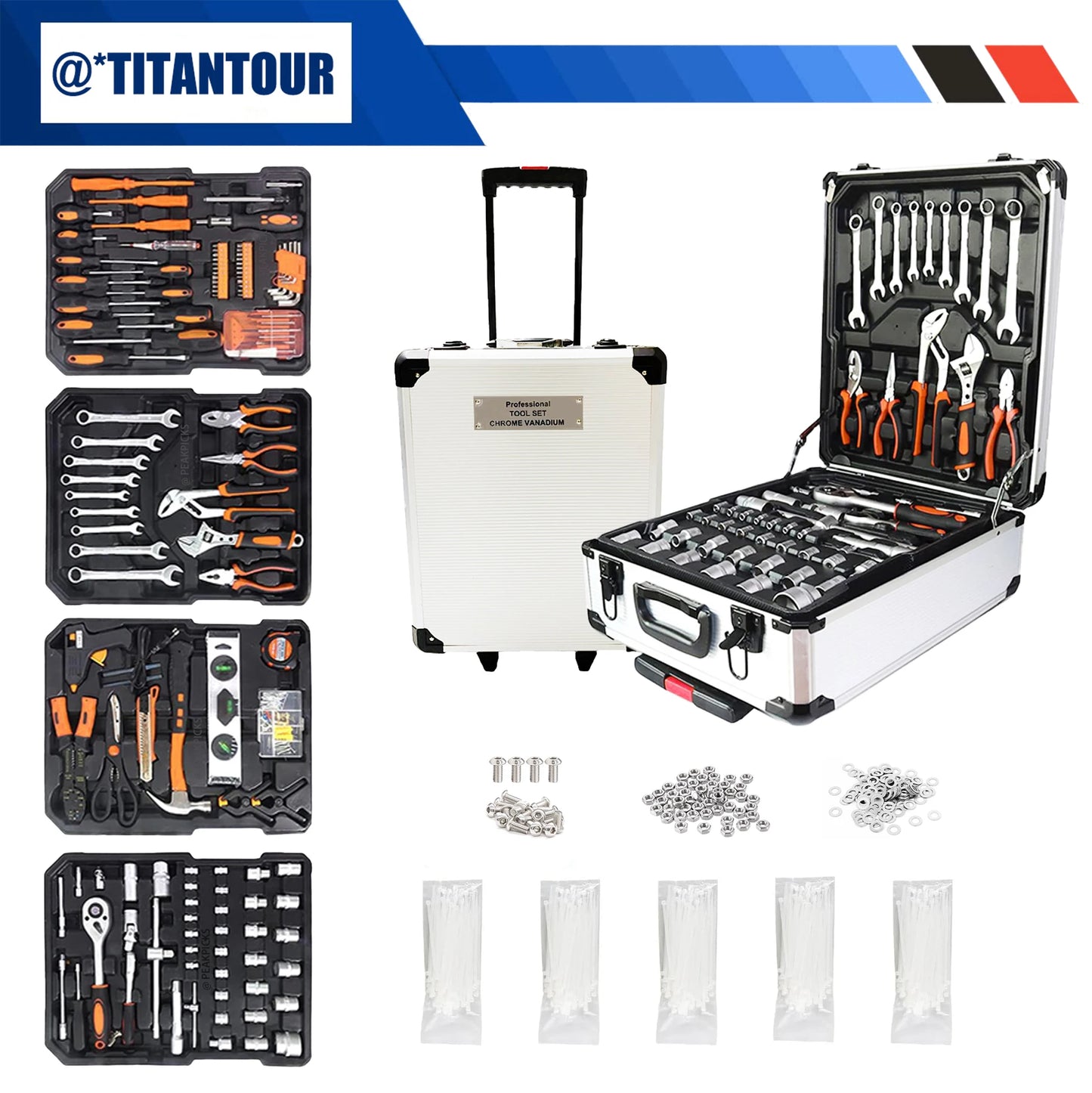 999-piece professional industrial repair tool set