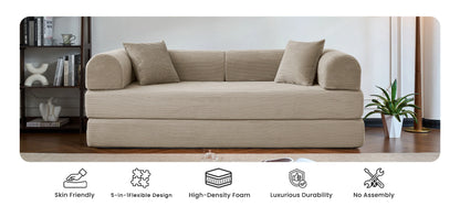 79’’ Folding Convertible Corduroy Sofa Bed
