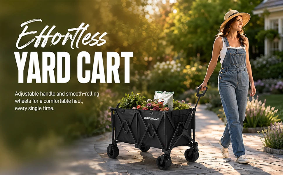 Heavy-Duty Folding Beach Cart - 680LBS Capacity