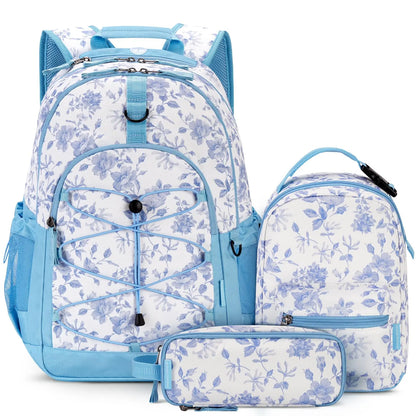Girls School Backpack with Lunch Box