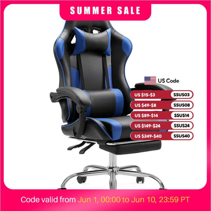 Ergonomic Racing Gaming Chair with Headrest