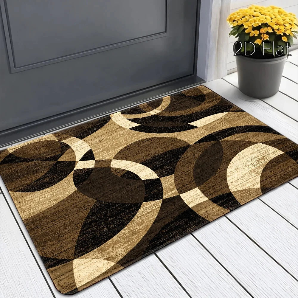 Machine Washable 2D Flat Decorative Area Rug