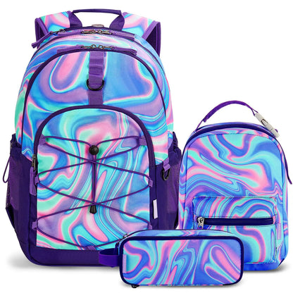 Girls School Backpack with Lunch Box