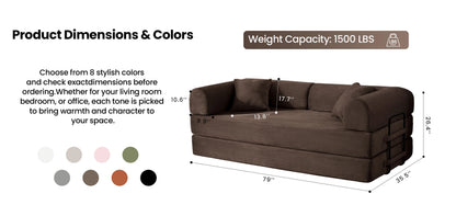 79’’ Folding Convertible Corduroy Sofa Bed