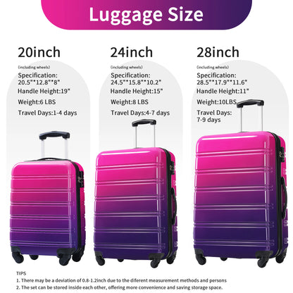 3 Piece  Hard-Shell Luggage Set