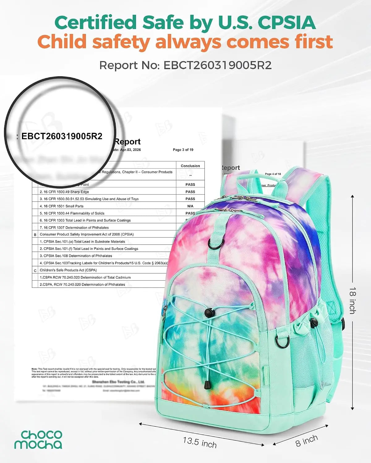 Girls School Backpack with Lunch Box