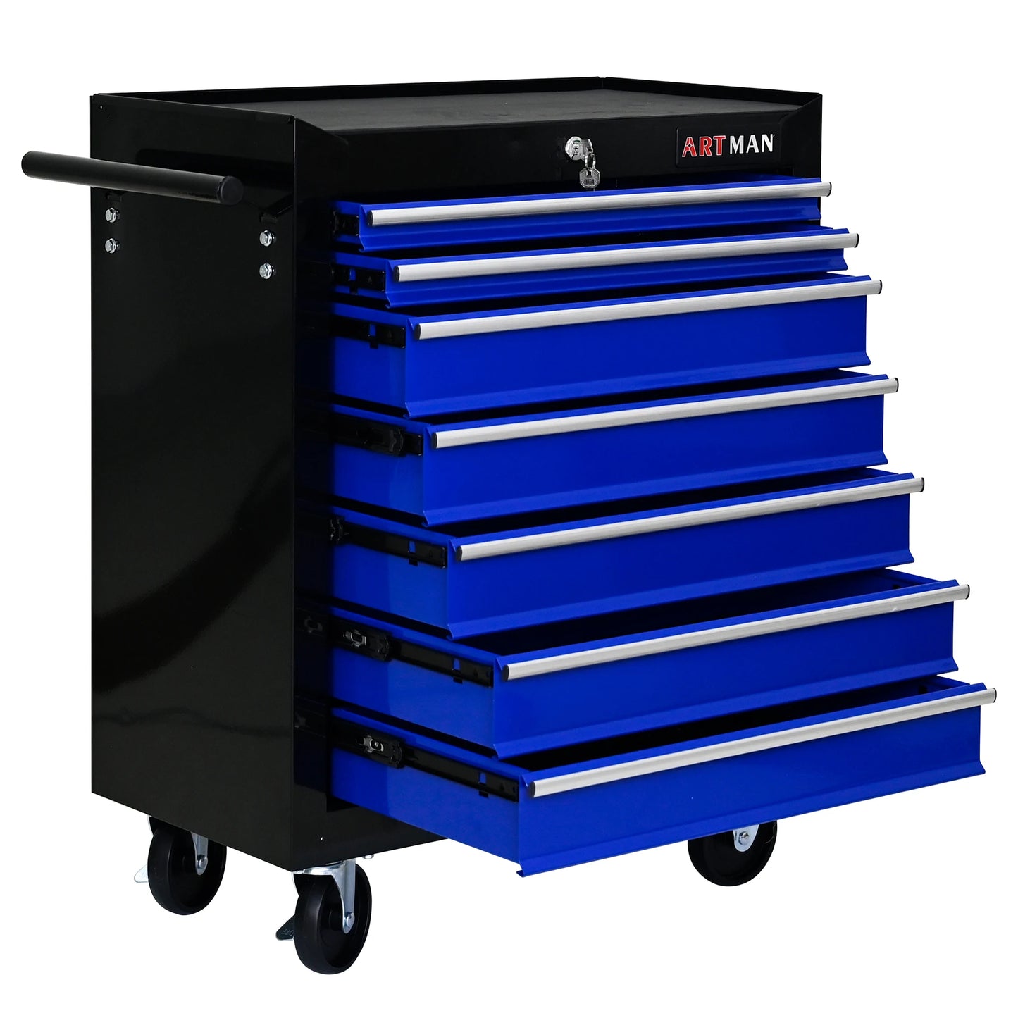 7 Drawer Rolling Tool Box with Key Lock