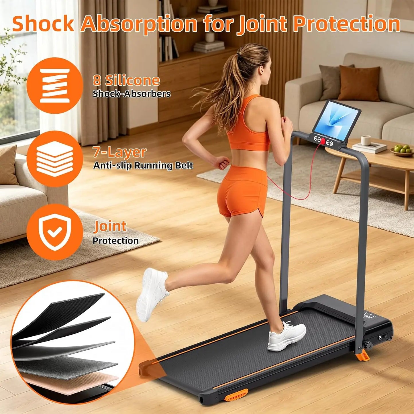3.0HP 12% Incline Treadmill with Remote