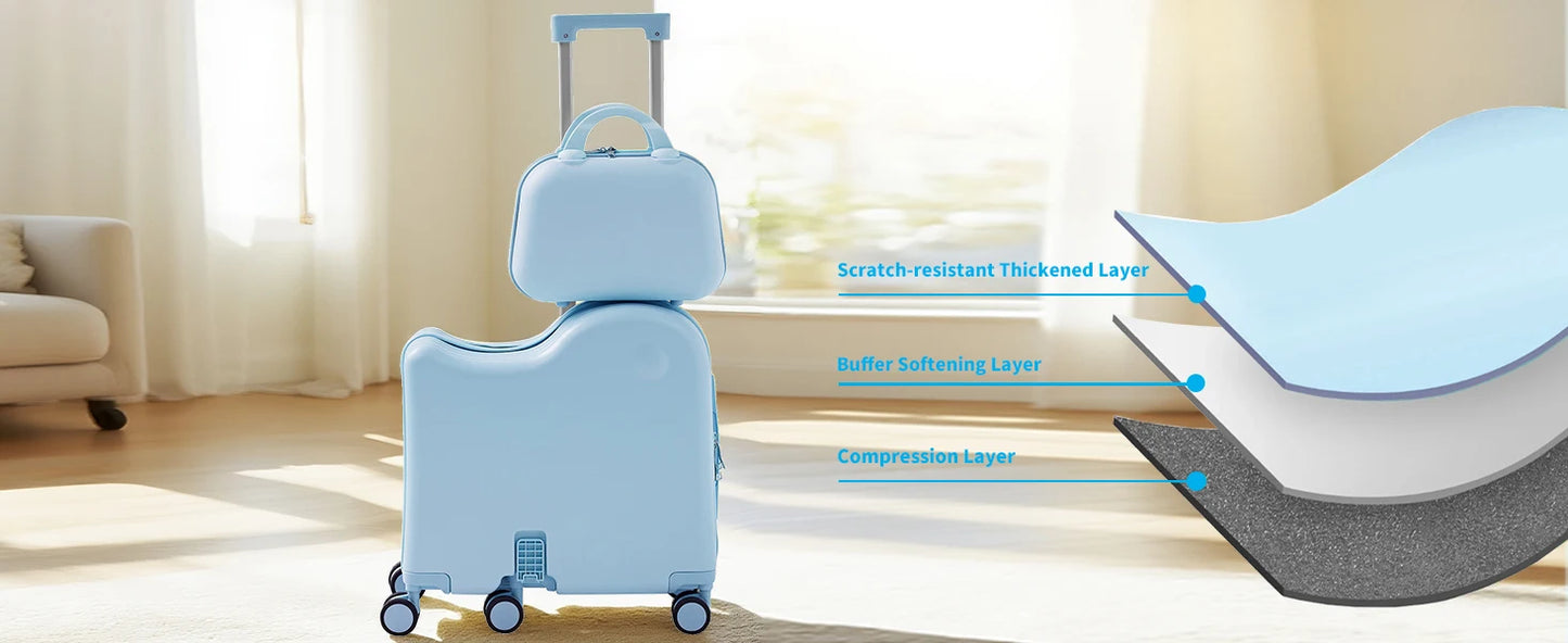 Ride-on Luggage Set with Bag for Kids
