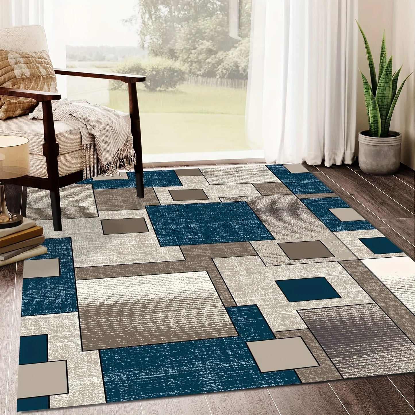 Washable Modern Non Slip Area Rug