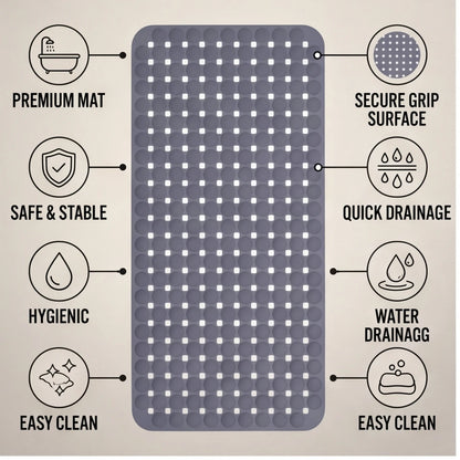14inx27in Non-Slip Shower Mat