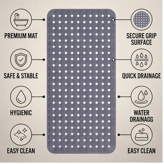 14inx27in Non-Slip Shower Mat