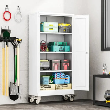 Rolling Metal Garage Storage Cabinet