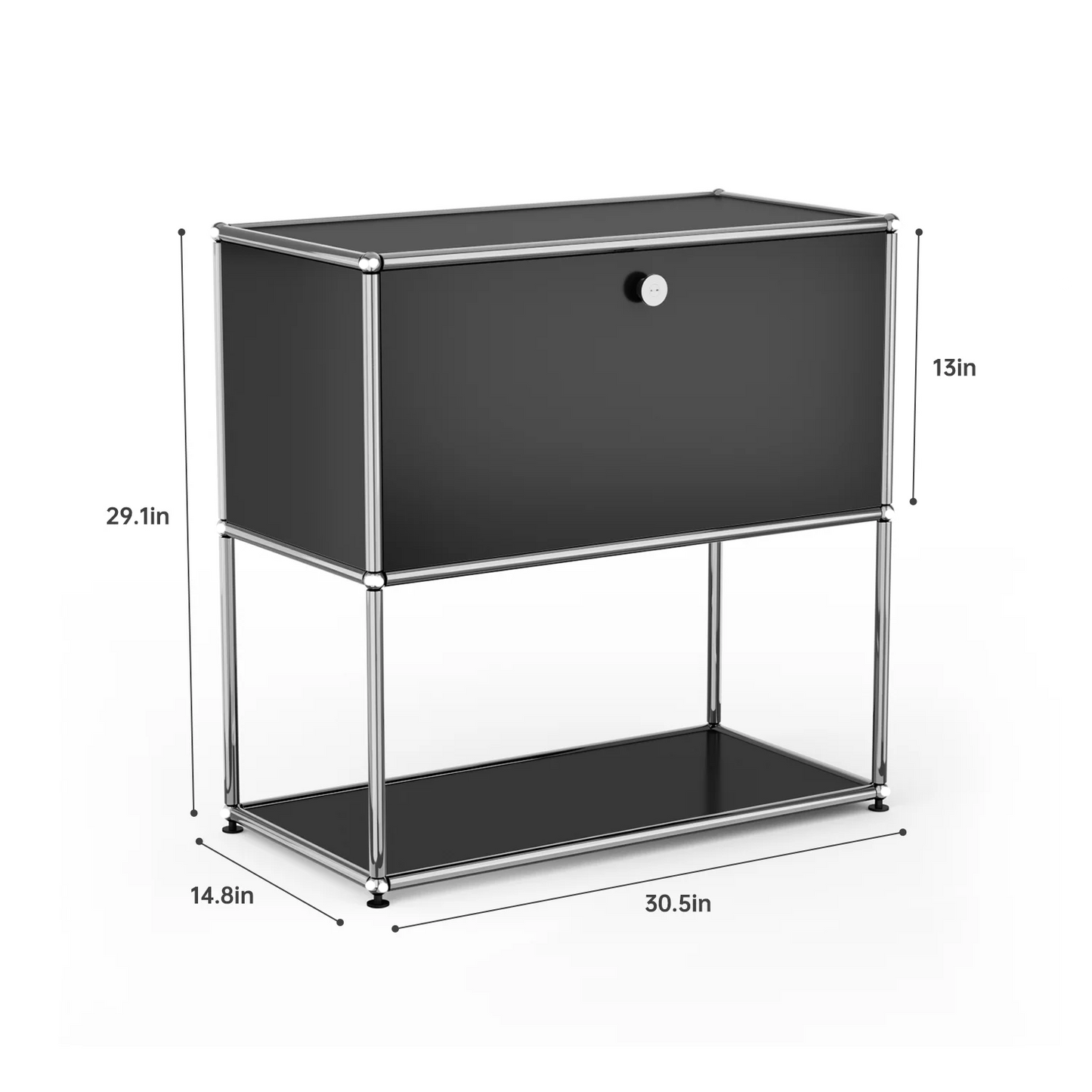 Modern Modular Metal Storage Cabinet Freestanding Organizer