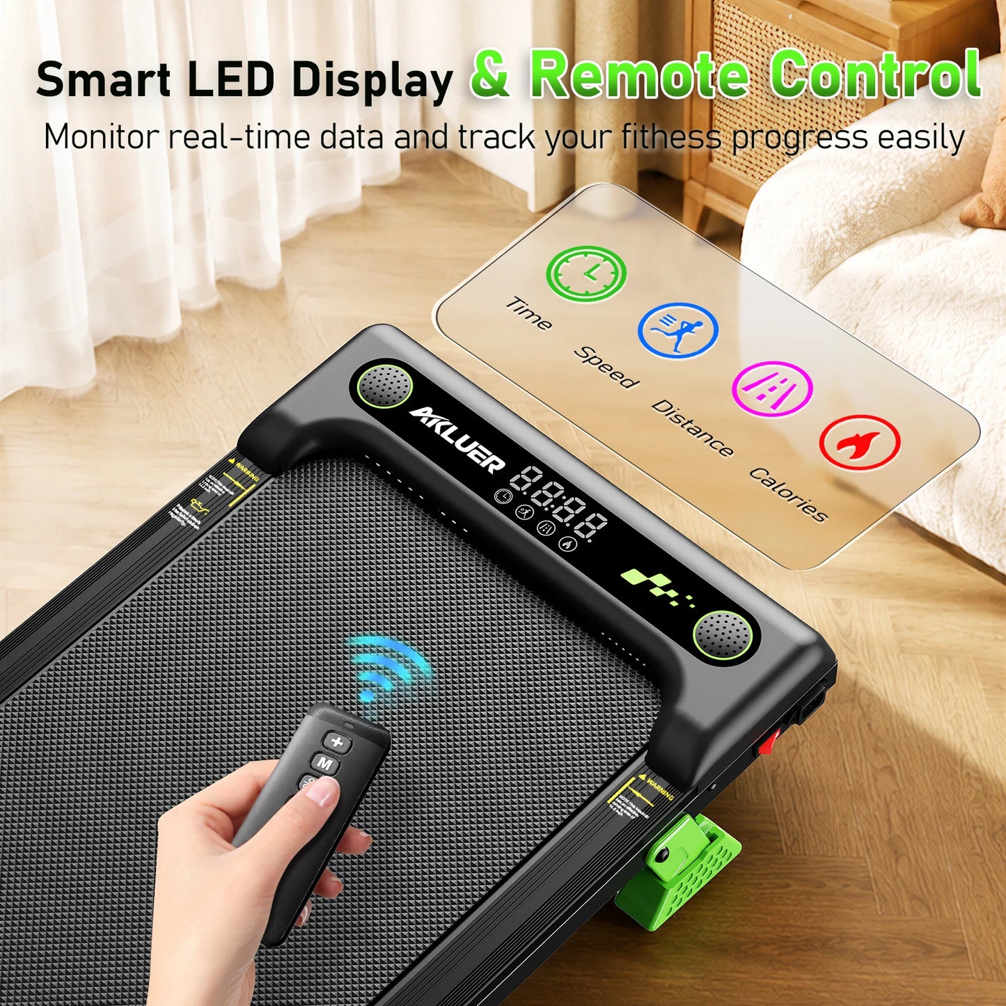 2.5HP Portable Walking Treadmill with 300Lbs Capacity