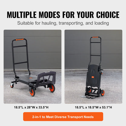 300lbs Folding  Aluminum Lightweight Hand Truck