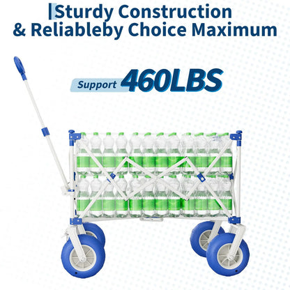 Folding Heavy Duty Beach Wagon Holds 460LBS