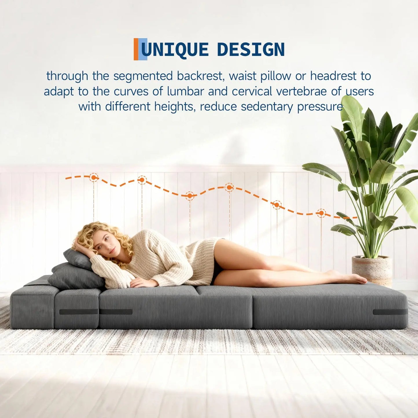 4-in-1 Folding Sofa Bed Convertible Sleeper