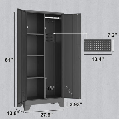 Metal Storage Cabinet with Locking Doors