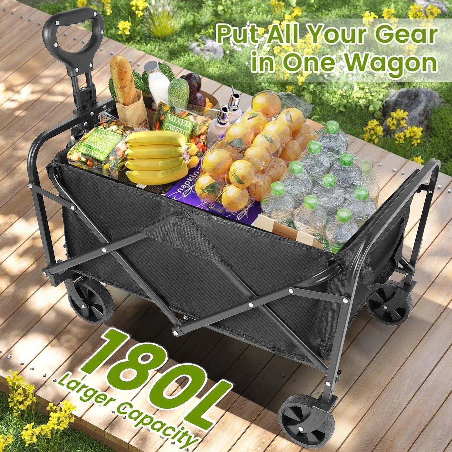 Foldable Heavy Duty Wagon Cart
