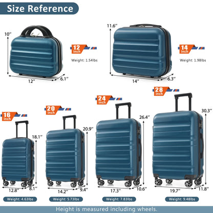 6-Piece ABS Hard-Shell Luggage Set