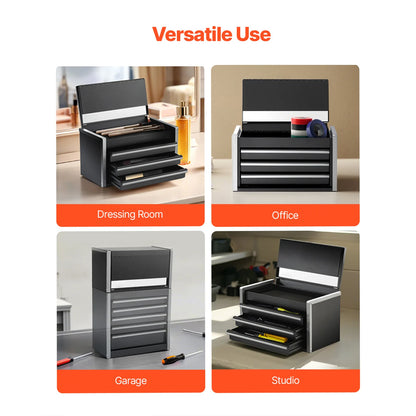 3 Drawers Portable Metal Tool Box