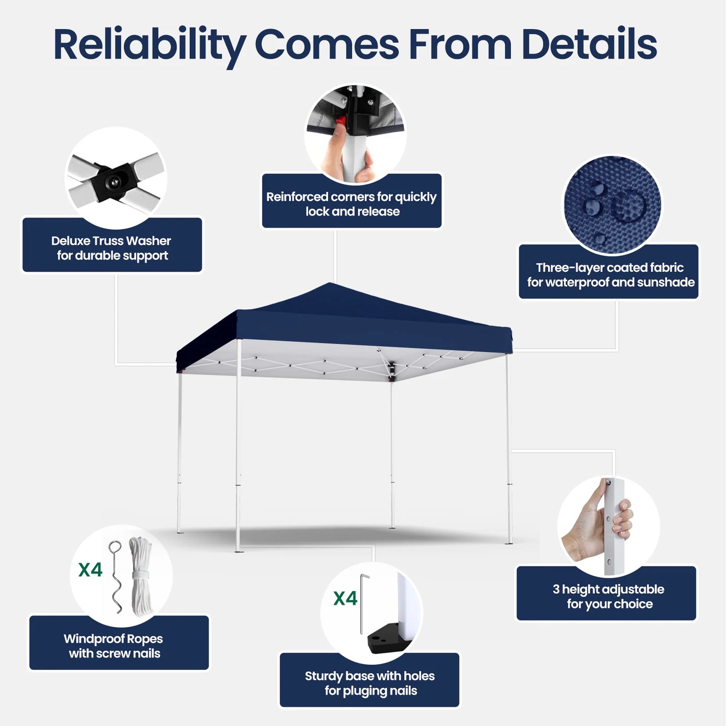10x10 Pop Up Canopy Instant Tent
