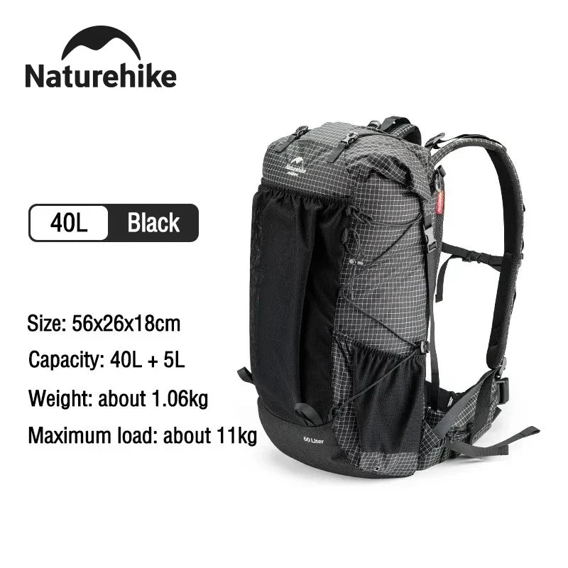 Outdoor Backpack 60+5L Waterproof High Capacity Sports