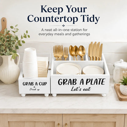 Coffee Bar Accessories Box for Kitchen Counter
