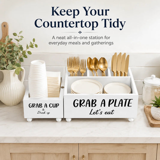 Coffee Bar Accessories Box for Kitchen Counter
