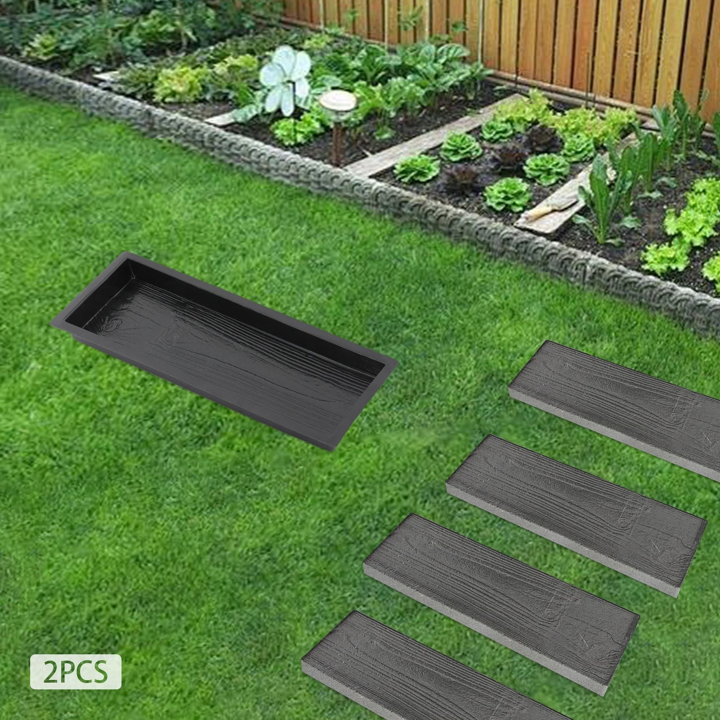 Black Interlocking Plastic Paver Mold for Walkway