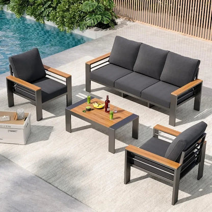 Outdoor Patio Furniture Set, with Coffee Table