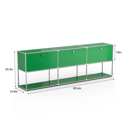 Modern Modular Metal Storage Cabinet Freestanding Organizer