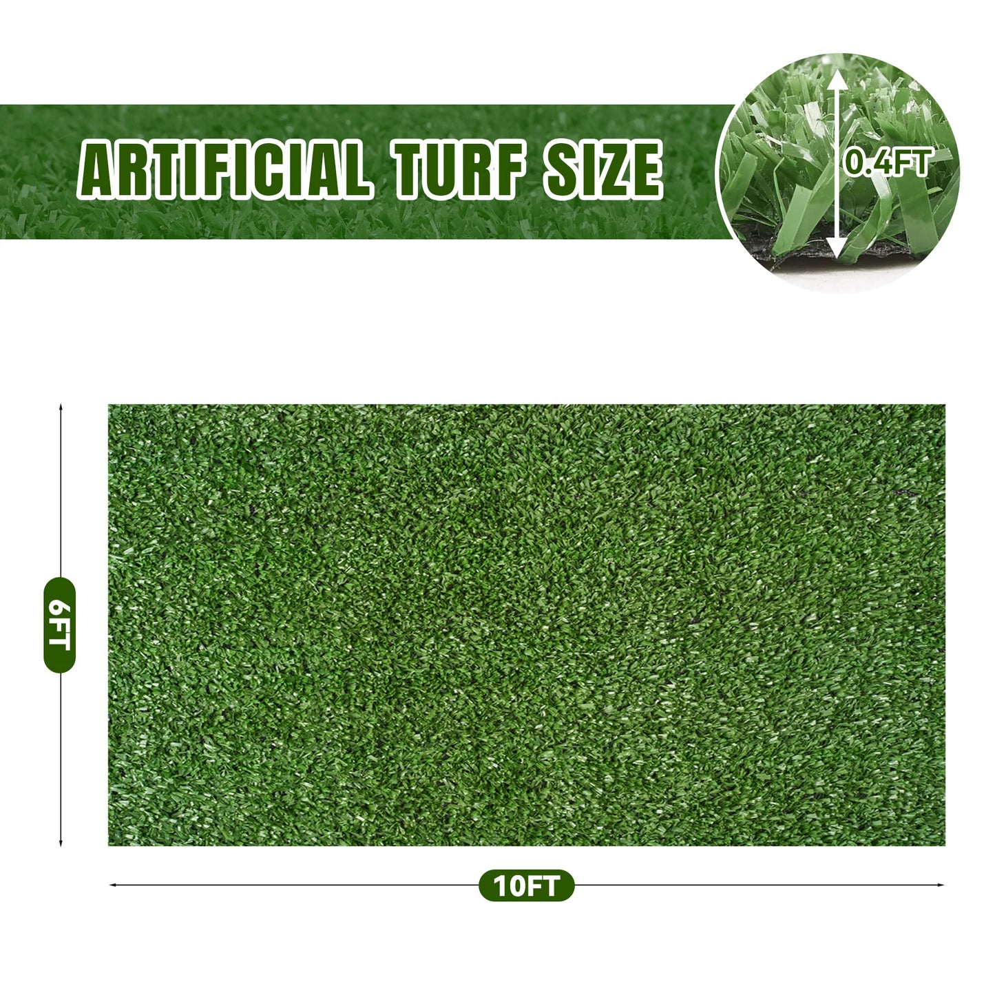 7FT×12FT Realistic Artificial Turf Grass  Pet Friendly