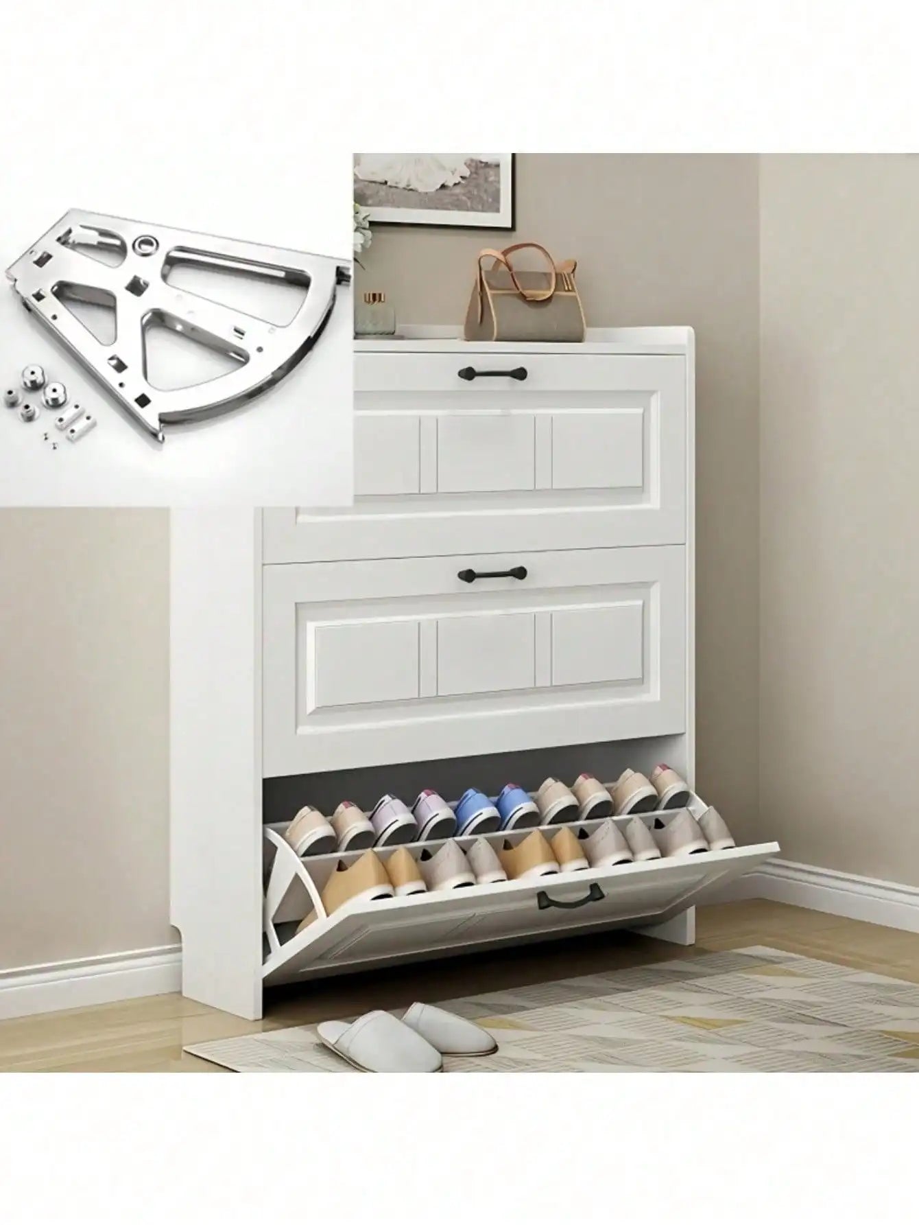 Rotating Shoe Cabinet Space-Saving